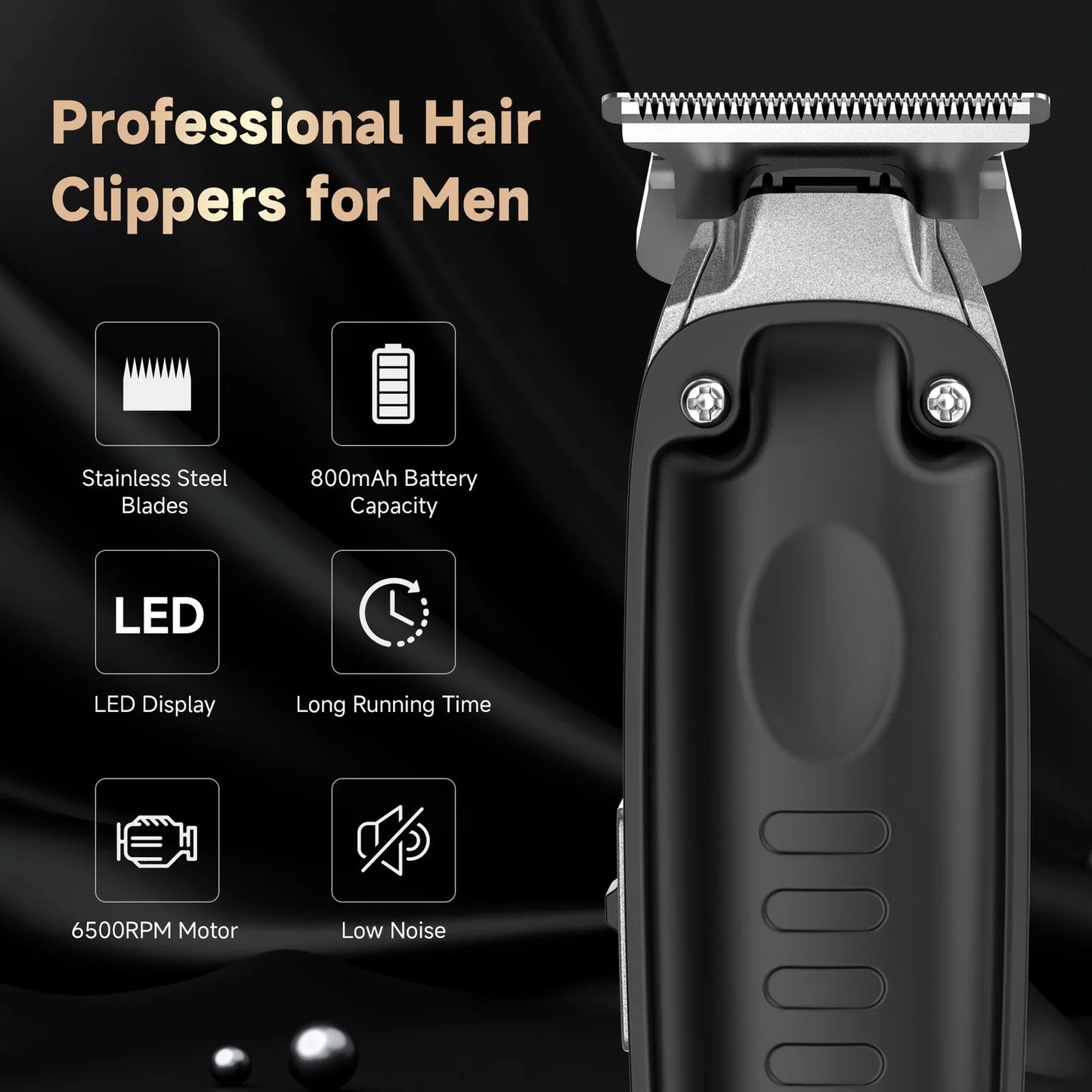 Hair Clippers Men Kids Children Hair Trimmer Professional Cordless Barber Clippers Hair Cutting Kits with LED Display