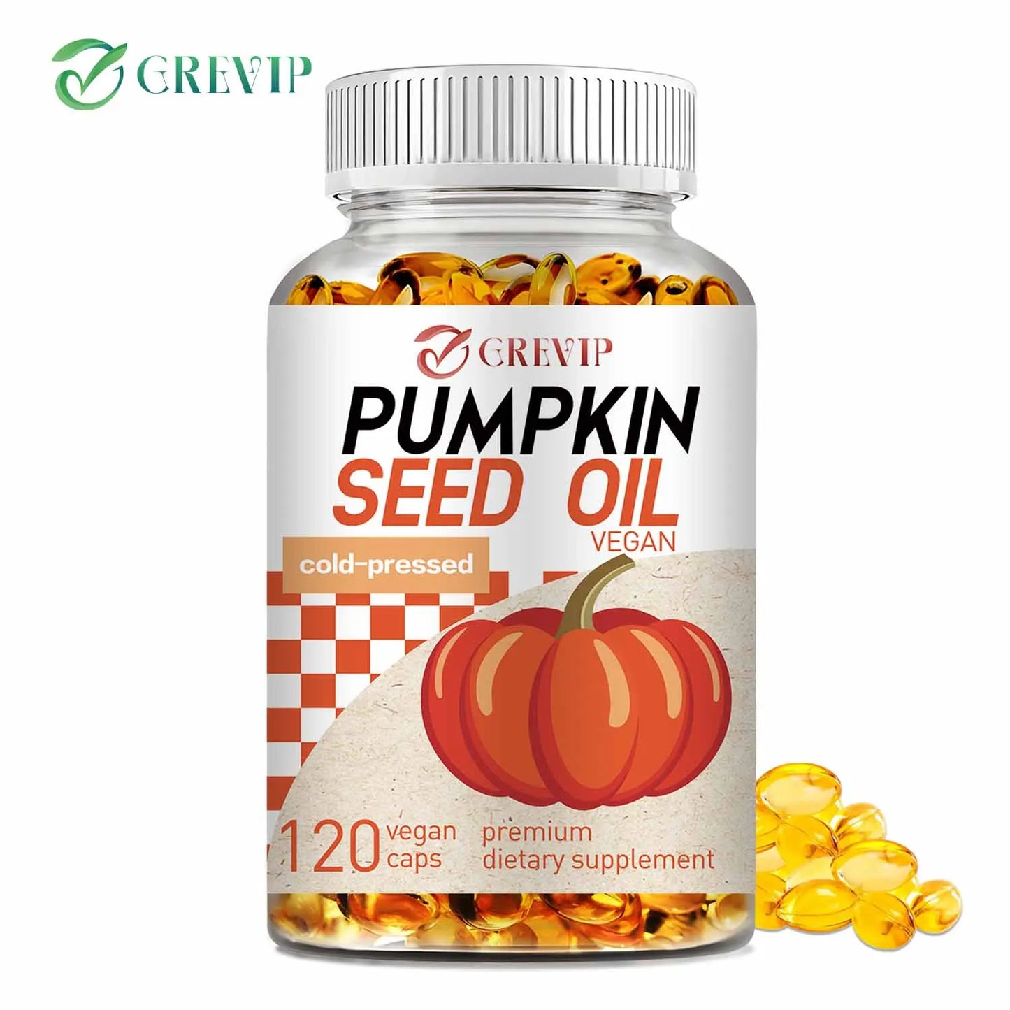 Pumpkin Seed Oil - Supports Men's Prostate Health, Promotes Hair Growth, Urinary Tract Support - 120 Capsules