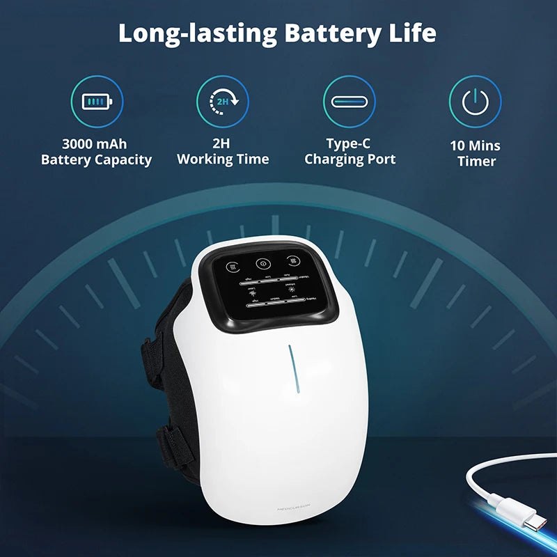 Electric Heating Massage Knee Pad Wireless Heated Knee Massager Temperature Hot Compress Vibration Massage