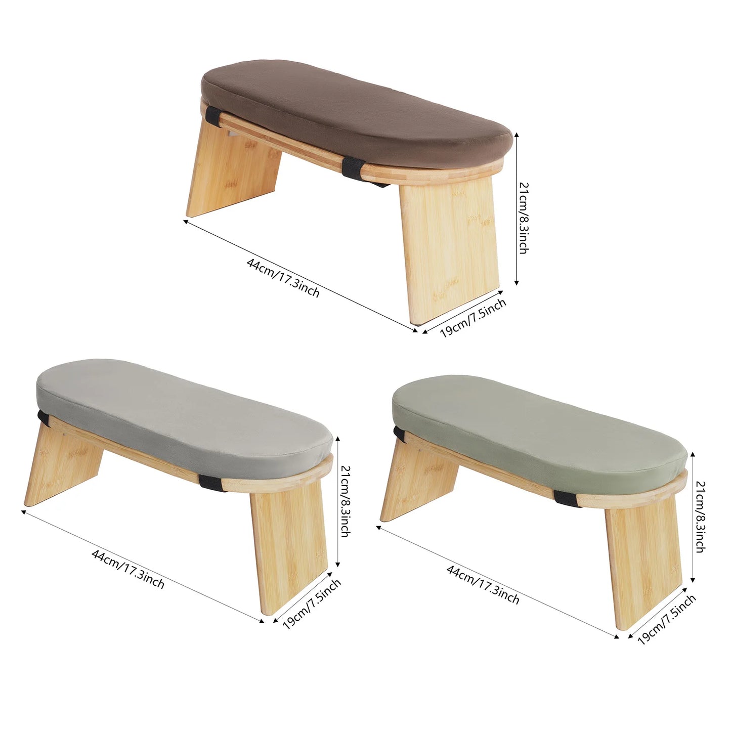 Modern Meditation Bench Foldable& Ergonomic Meditation Stool Yoga Bench Prayer Bench With Carrying Bag