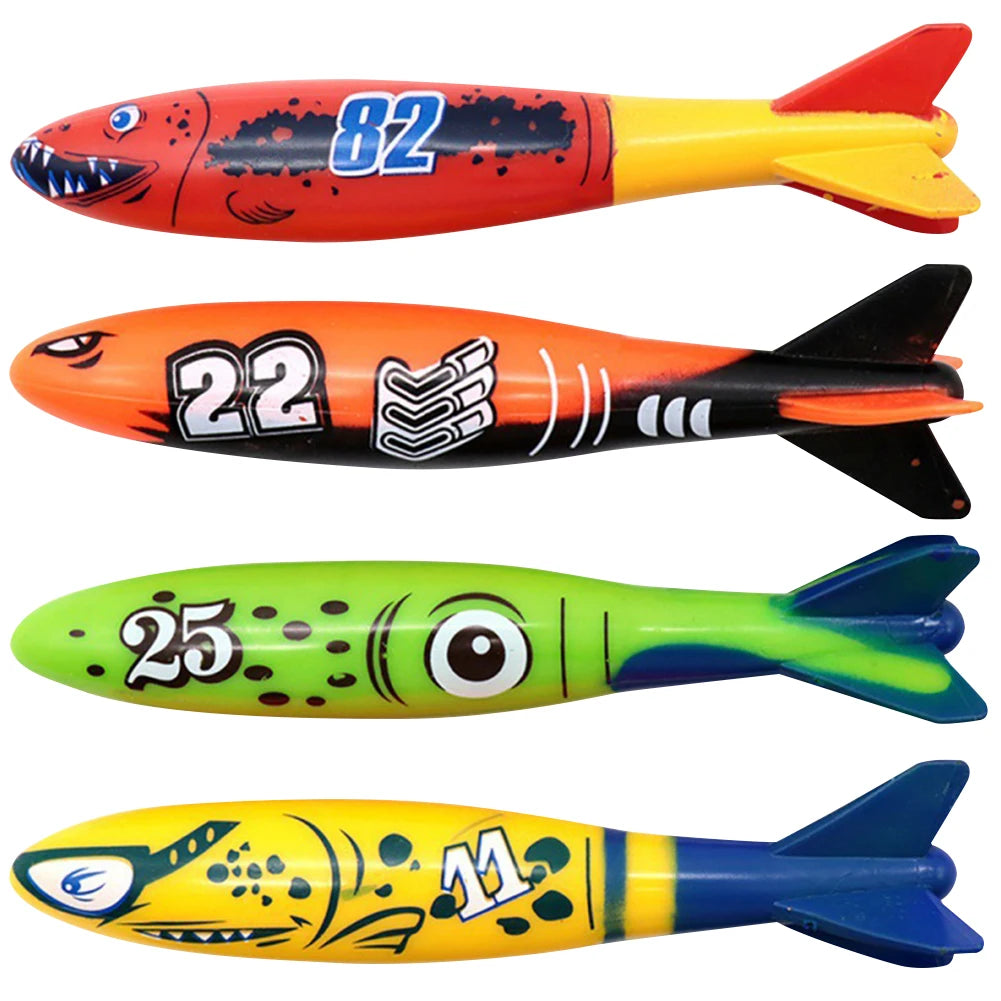 Kids Summer Shark Rocket Throwing Toy Swimming Pool Dive Game Water Fun Games Pool Toys Baby Water Educational Bath Toys Gifts