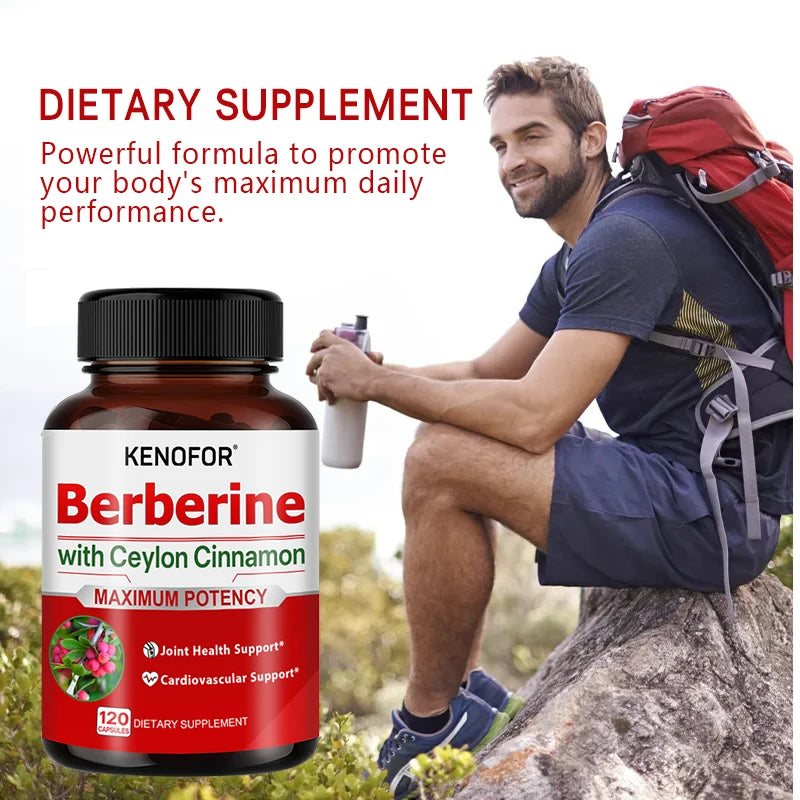 Berberine and Ceylon Cinnamon - Supports joints, cardiovascular system and overall health, relieves muscle pain
