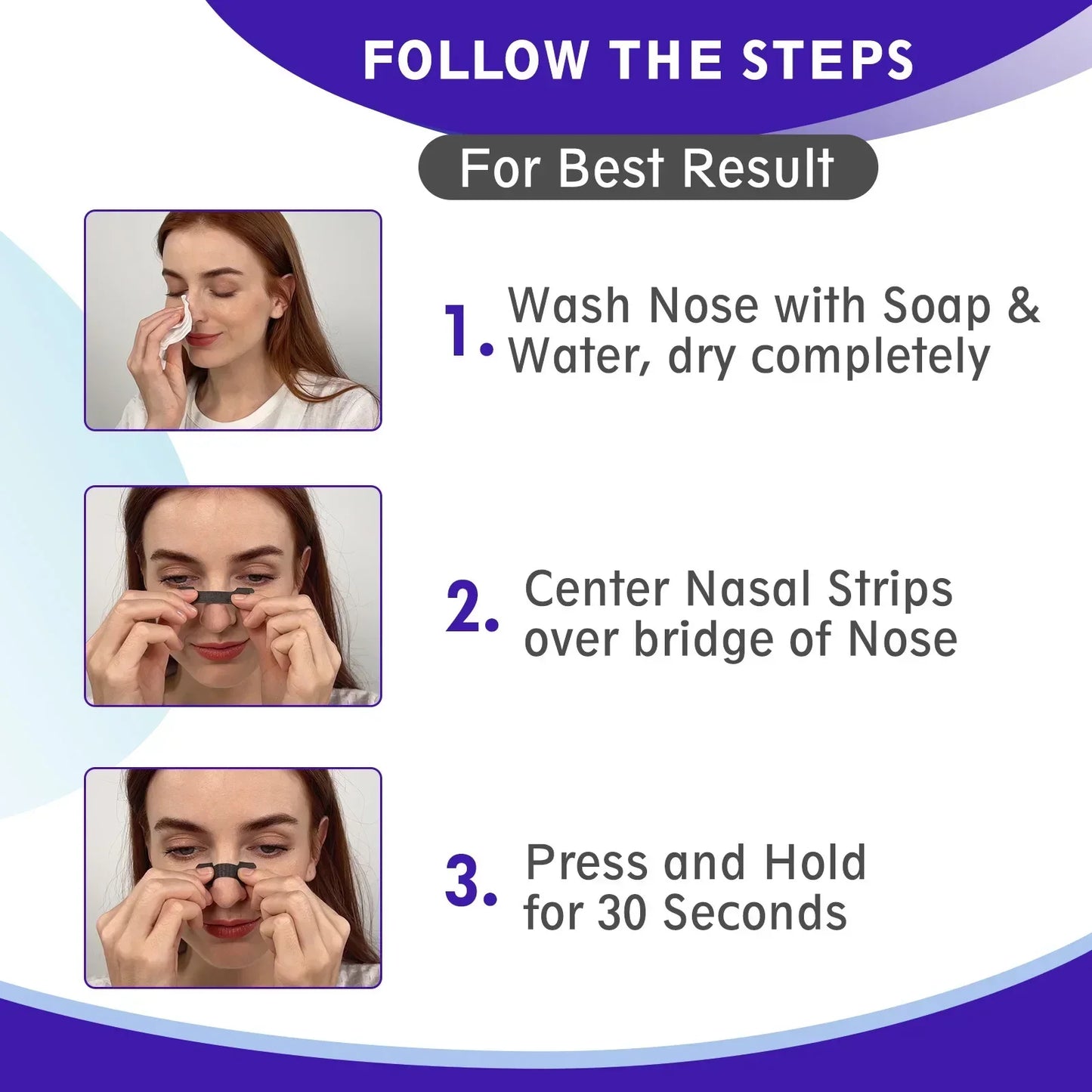 90/60/30Pcs Anti Snoring Nasal Strips Good Way Help Breathing Reduce Snore Nose Patch Better Sleep Easier Breath Aid Device