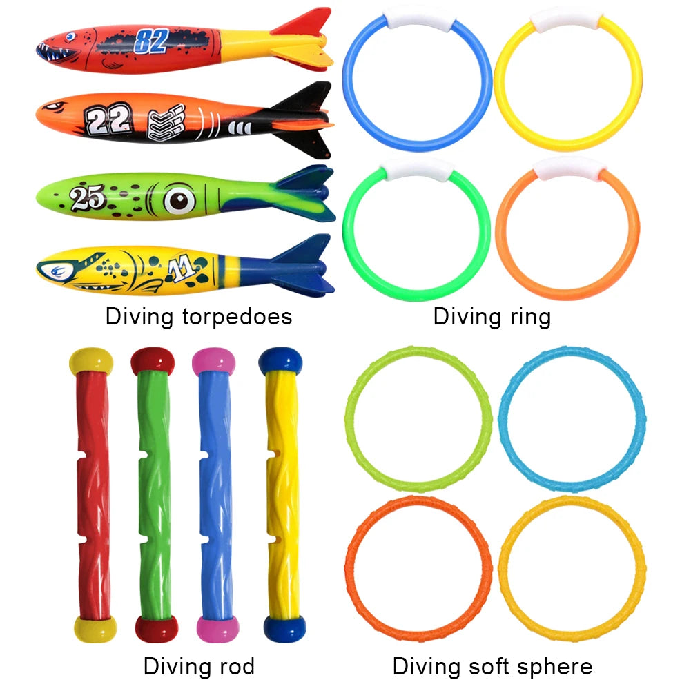 Kids Summer Shark Rocket Throwing Toy Swimming Pool Dive Game Water Fun Games Pool Toys Baby Water Educational Bath Toys Gifts