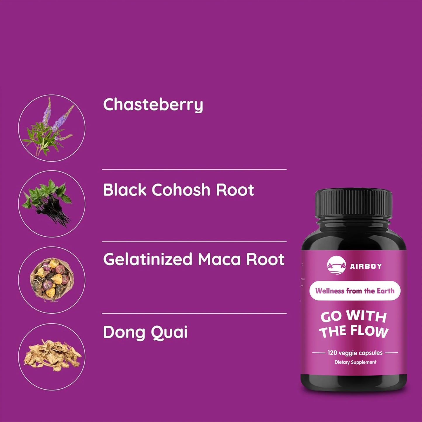 Female Hormone Balance - PCOS, Menopause, Helps with Bloating, Weight Management - 120 Capsules