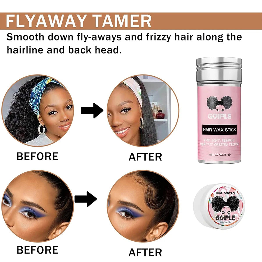 Wig Installation Kit Melting Spray Tint Mousse Foam Waterproof Glue for Lace Front Adhesive Edge Control Gel Styling Wax Stick