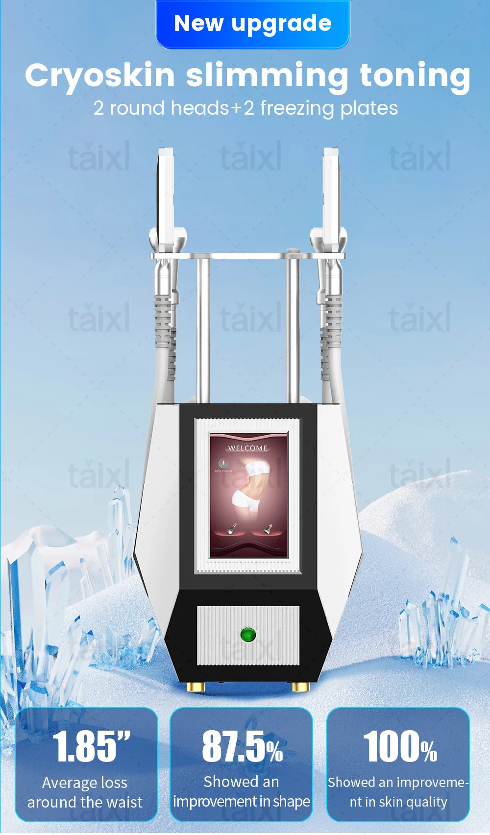 NEW 4 in 1 Cold Hot Instruments Firming Cryo TShock Body Slimming Machine Cooling Sculpture Freezing Fat Removal Tightening Crio