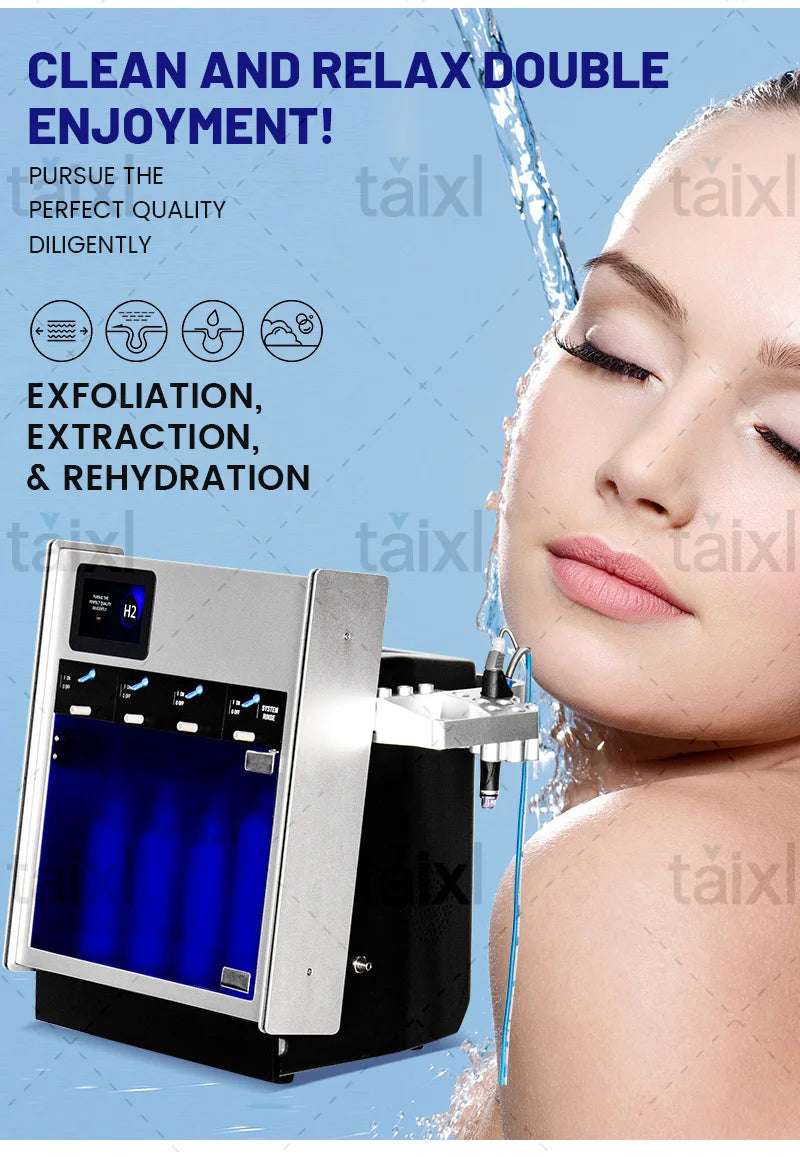 Multi Functional Ultrasonic Oxygen Moisturizing Skincare Machine For Facial Enhancement Cleaning And Removal Of Blackheads