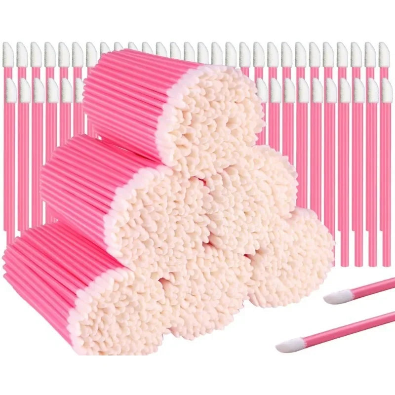 50/100/500pc Disposable Lip Lint Free Applicators  Lipstick Testers Wands Applicators for Makeup Lip Brushes  Makeup Beauty Tool