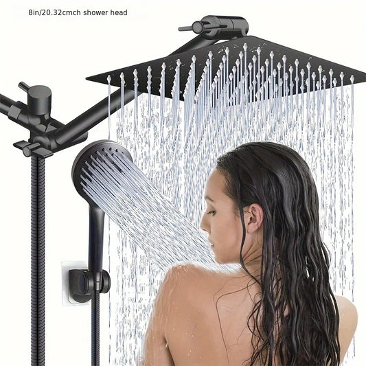 12 Inch Quality Set Rain Shower Head / Handheld Water Saving Shower Bathroom Handheld Three Mode Booster Shower Combination