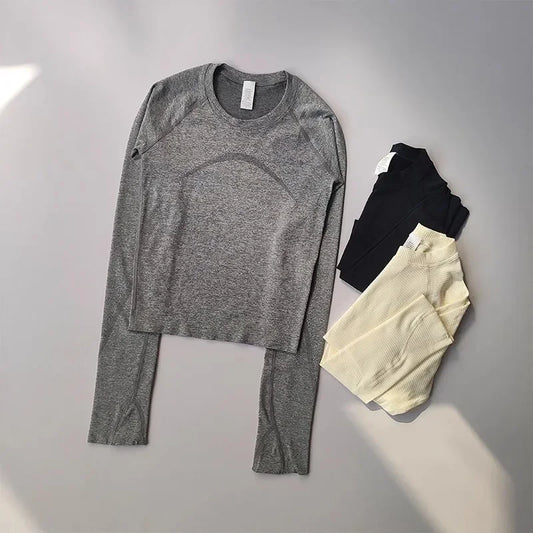 Women's Long Sleeve Yoga Shirts Sport Top Fitness Gym T-shirt Running Jersey Fitness Blouse Sports Clothing