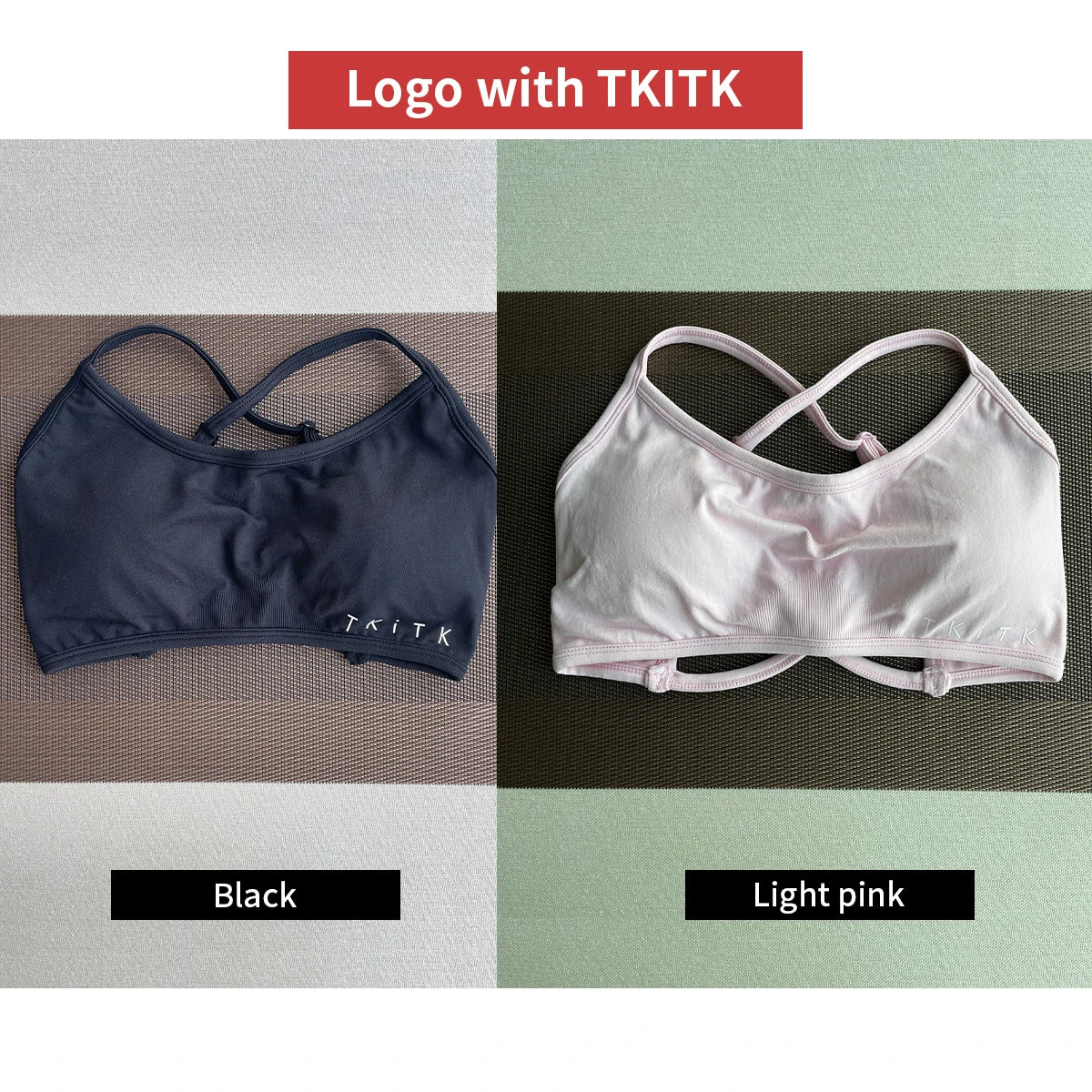 Newly listed price 2Pieces TKITK  Sports Bra Seamless Spandex Woman Fitness Elastic  Sports Underwear