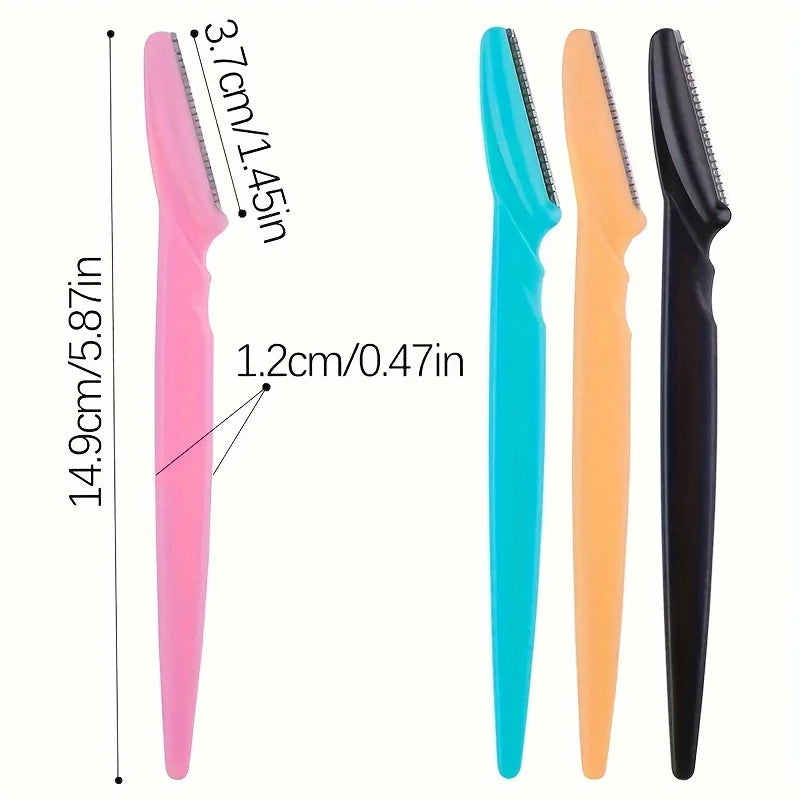3/5/6/12/24Pcs Multifunction Eyebrow Razor Kit - Precise Trimming, Shaping,Facial Hair Removal Tool with Easy Grip Handle