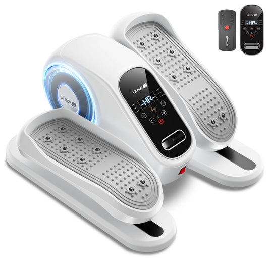 Quiet Portable Under Desk Elliptical for Seniors, Electric Seated Leg Exerciser with Remote – Compact Training Machine