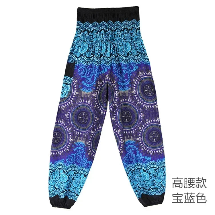 Folk-Custom Yoga Pants Women Vintage Joggers Pants Sweatpants Fashion Loose Sportwear Casual Trousers Streetwear Woman Clothes