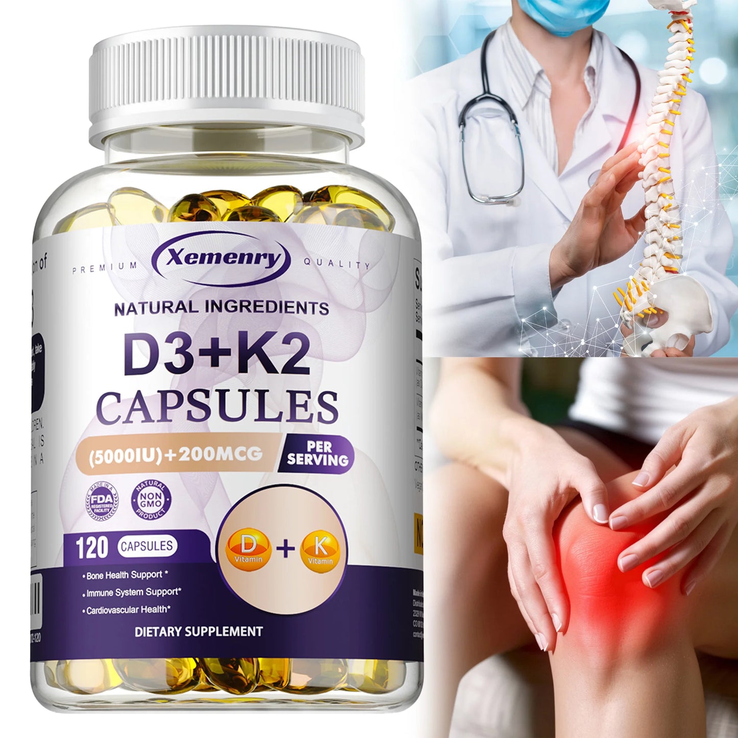 Garlic Oil Supplement - for Immune and Cardiovascular, Cholesterol Health, and Enhances Immunity - 120 Capsules