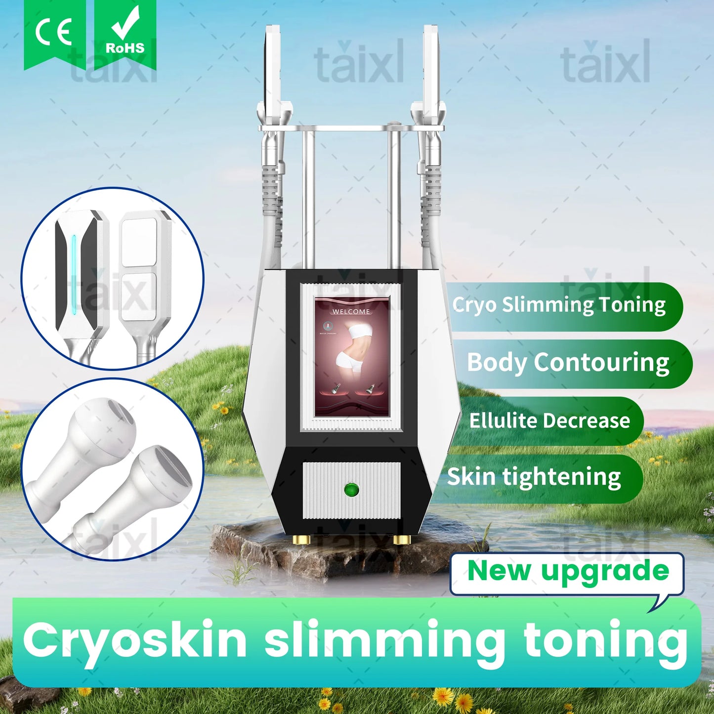 NEW 4 in 1 Cold Hot Instruments Firming Cryo TShock Body Slimming Machine Cooling Sculpture Freezing Fat Removal Tightening Crio