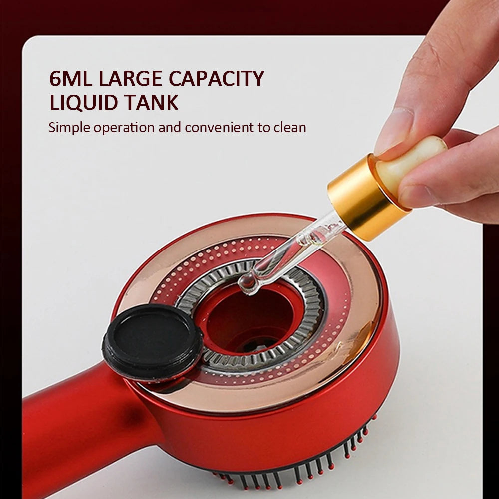 Electric Vibration Massage Comb Red Light Therapy Hair Growth Massage Scalp Brush Anti Hair Loss Liquid Oil Applicator Hair Care