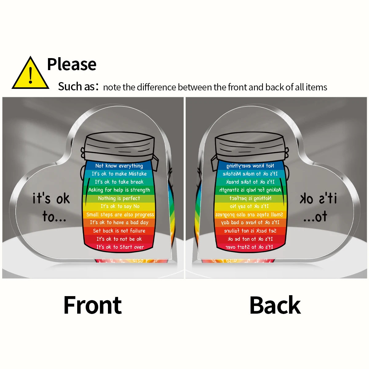 Mental Health Decor, It's ok, Inspirational Quote Acrylic Sign, Table Relax Plaque, Psychology Gifts, Office, School Counseling Decor