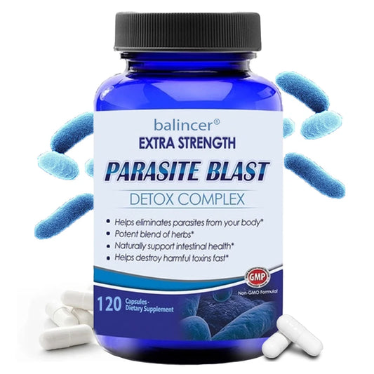 Ntibacterial PARASITE BLAST, Removes All Body Parasites, Natural Gut Health, Cleans Colon Detox + Cleanse, Liver Immunity