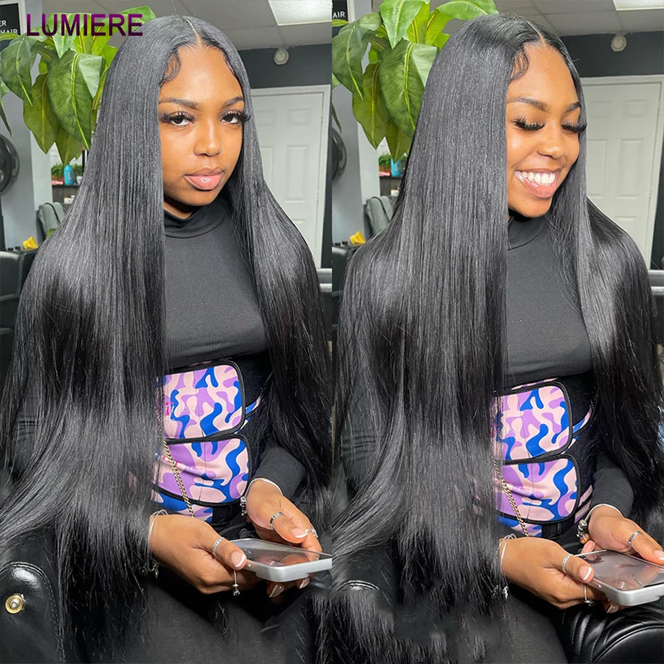 8-30 '' Wholesale Bone Straight Human Hair Bundle With Closure Frontal HD Transparent Peruvian 100% Raw Virgin15A Hair Extension