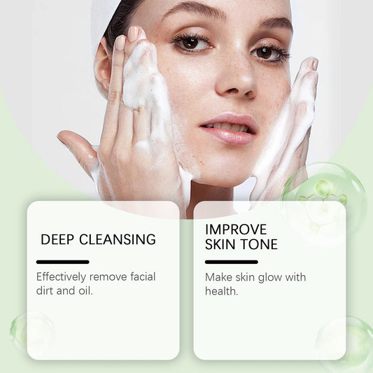 Pomegranate Face Cleaner Gel with Brush Gentle Cleaning Pores Oil Control Improve Skin Tone Natural Foam Face Cleaner