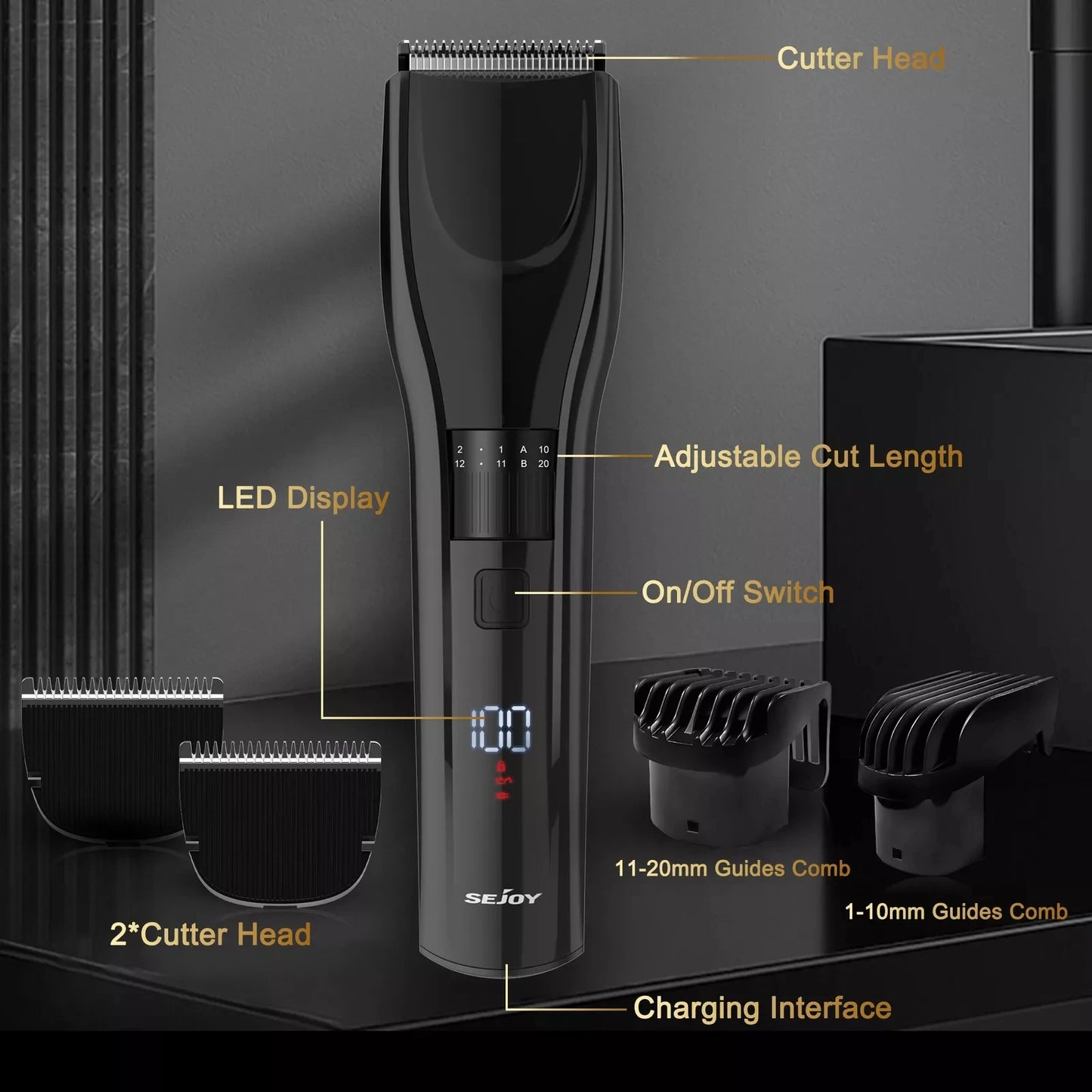 Cordless Professional Hair Clippers  Shaving Machine Men Trimmer Kit Men Cutting Machine Barber Electric shaver
