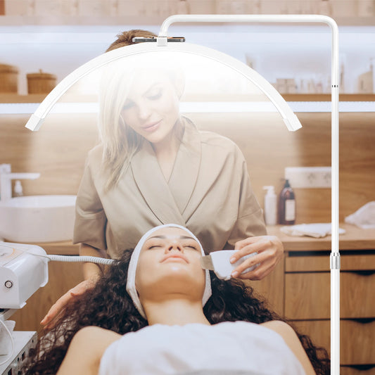 FOSOTO FT-Y9 28 Inch Led Lash Light Half-Moon Shaped Fill Lamp Light With Lamp Holder For Tattoo Beauty Salon Eyelash Haircut