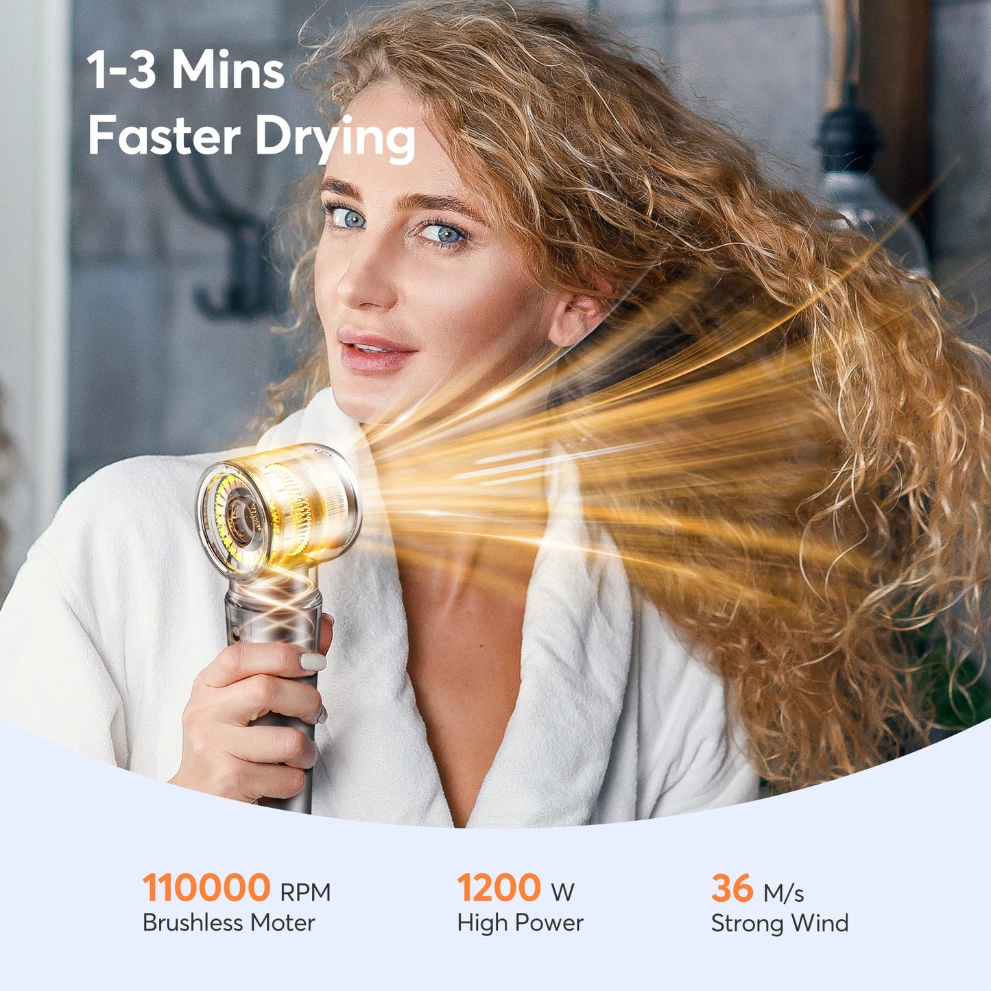 5 in 1 Hair Dryer, Multi Styling Tool, Straightener & 32mm Curling 300 Million Negative Ions Hair Care 1-3 Mins Quick Drying Gifts