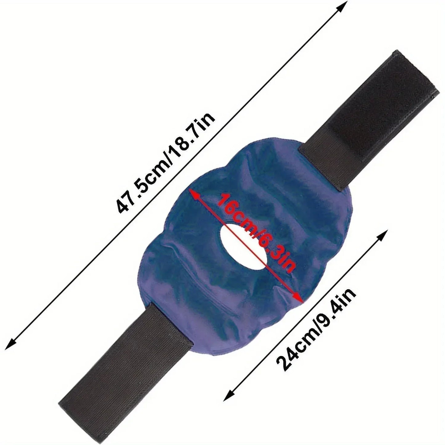 1/2pcs Gel Knee Ice Pack, Dual Temperature Hot and Cold Therapy, Reusable Nylon Compress for Joint Relief, Flexible Strap Design