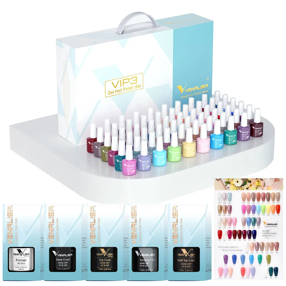 Venalisa New Color VIP Gel Nail Polish Kit Enamel Vernish Color Gel Polish for Nail Art Design Whole Set Nail Gel Learner Kit