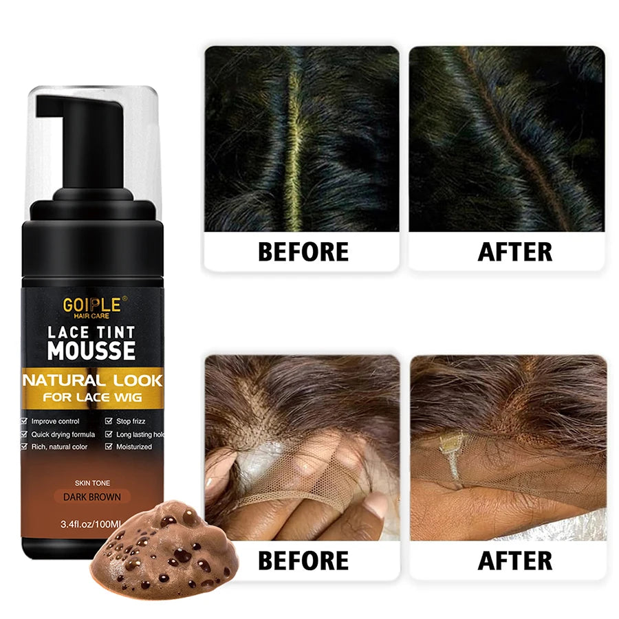 Wig Installation Kit Melting Spray Tint Mousse Foam Waterproof Glue for Lace Front Adhesive Edge Control Gel Styling Wax Stick