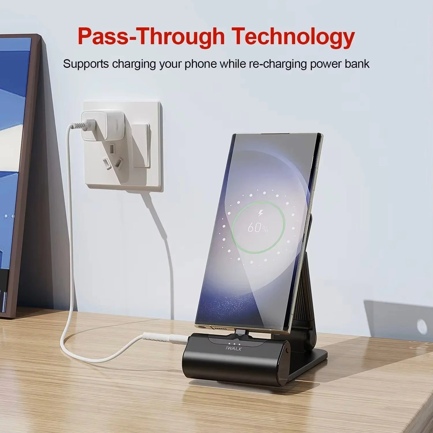 iWALK 4500mAh TYPE - C Capsule Powerbank: Fast - charge for iPhone 15/16, Samsung S24/S23 & Android. Portable & compact.