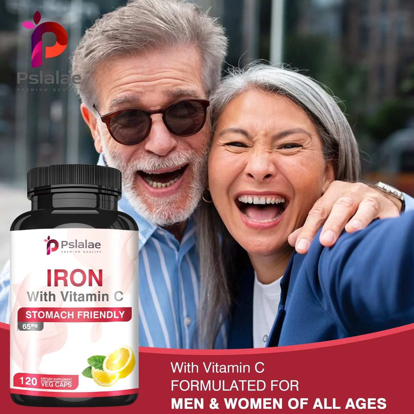 Iron 65 Mg - Supports Blood Cell Production and Promotes Heart, Brain, Muscle and Immune Health - 120 Capsules