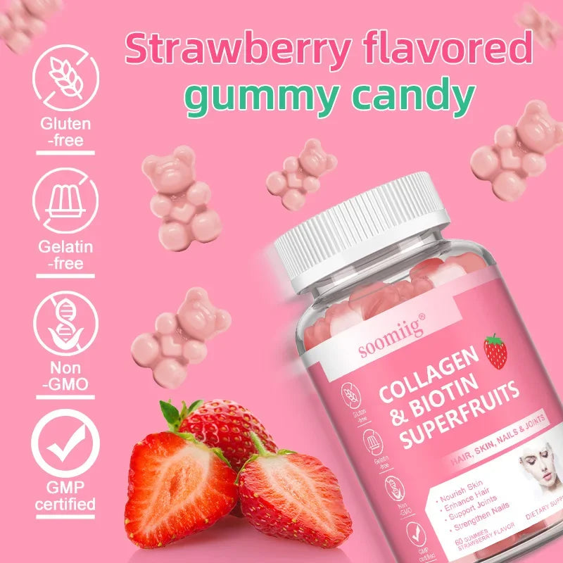 Collagen & Biotin, Hyaluronic Acid, Keratin, Nourishes Skin, Strengthens Hair, Supports Joints, Strengthens Nails