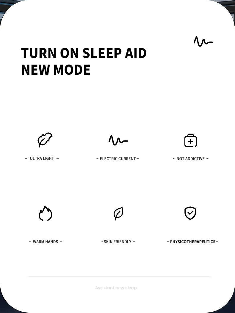 Microcurrent Sleep Aid Device Relieve Insomnia Instrument Help Sleep Night Anxiety Therapy Pressure Relief Palm Pulse Massager