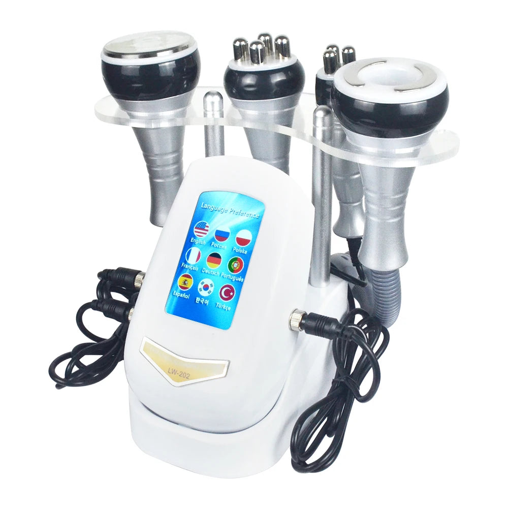 4 in 1 Vacuum Therapy Cavitation RF Radio Frequency Fat Remover Body Slimming Machine Ultrasonic Massage Shaping Instrument