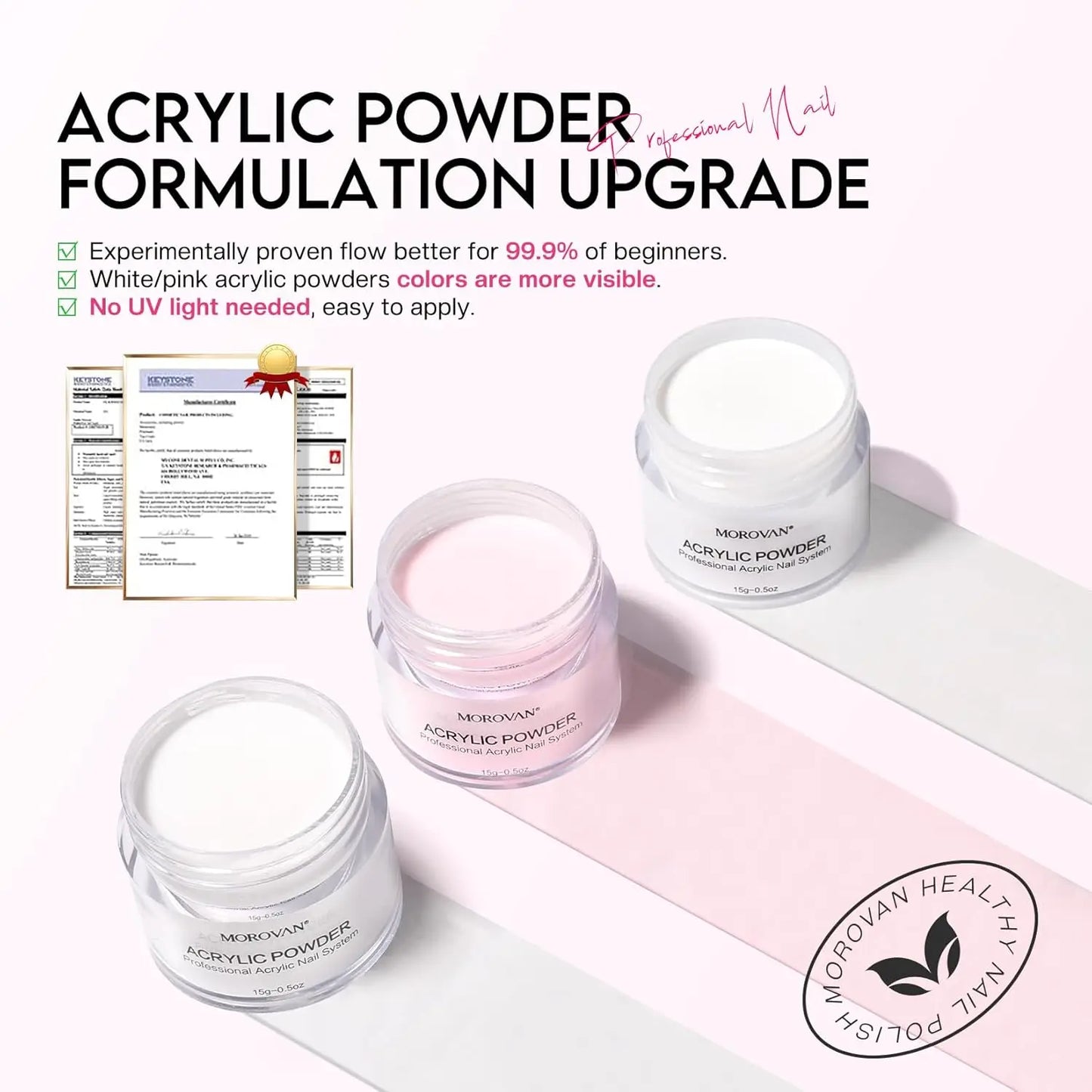 Nail Set: Beginner Professional Nail Set with Diamond Powder Nail Art, Suitable for Beginners Acrylic Nail Set