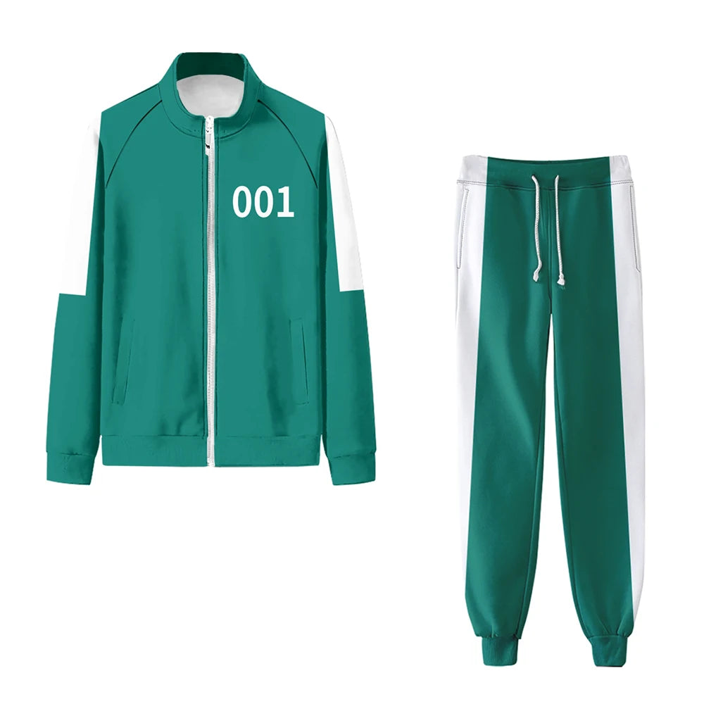 Role-playing Costume Season 2 Jacket Sweatshirt Trousers Two Piece Set Light Green