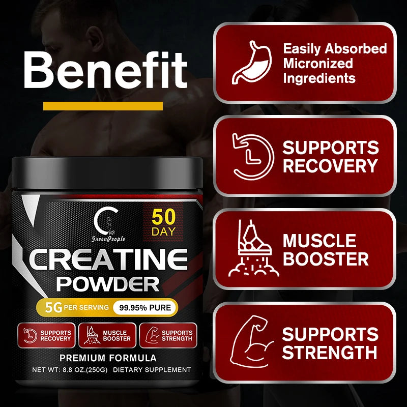 Creatine Monohydrate Powder Creatine Powder Muscle Recovery Muscle Builder for Men & Women Workout Supplements