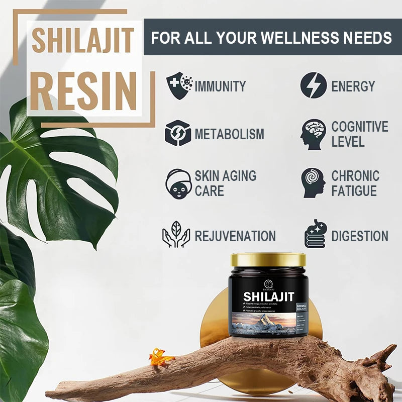 100% Himalaya Pure Shilajit Resin Original Mineral Health Supplement Non-GMO Brain Memory Cognitive Energy Health
