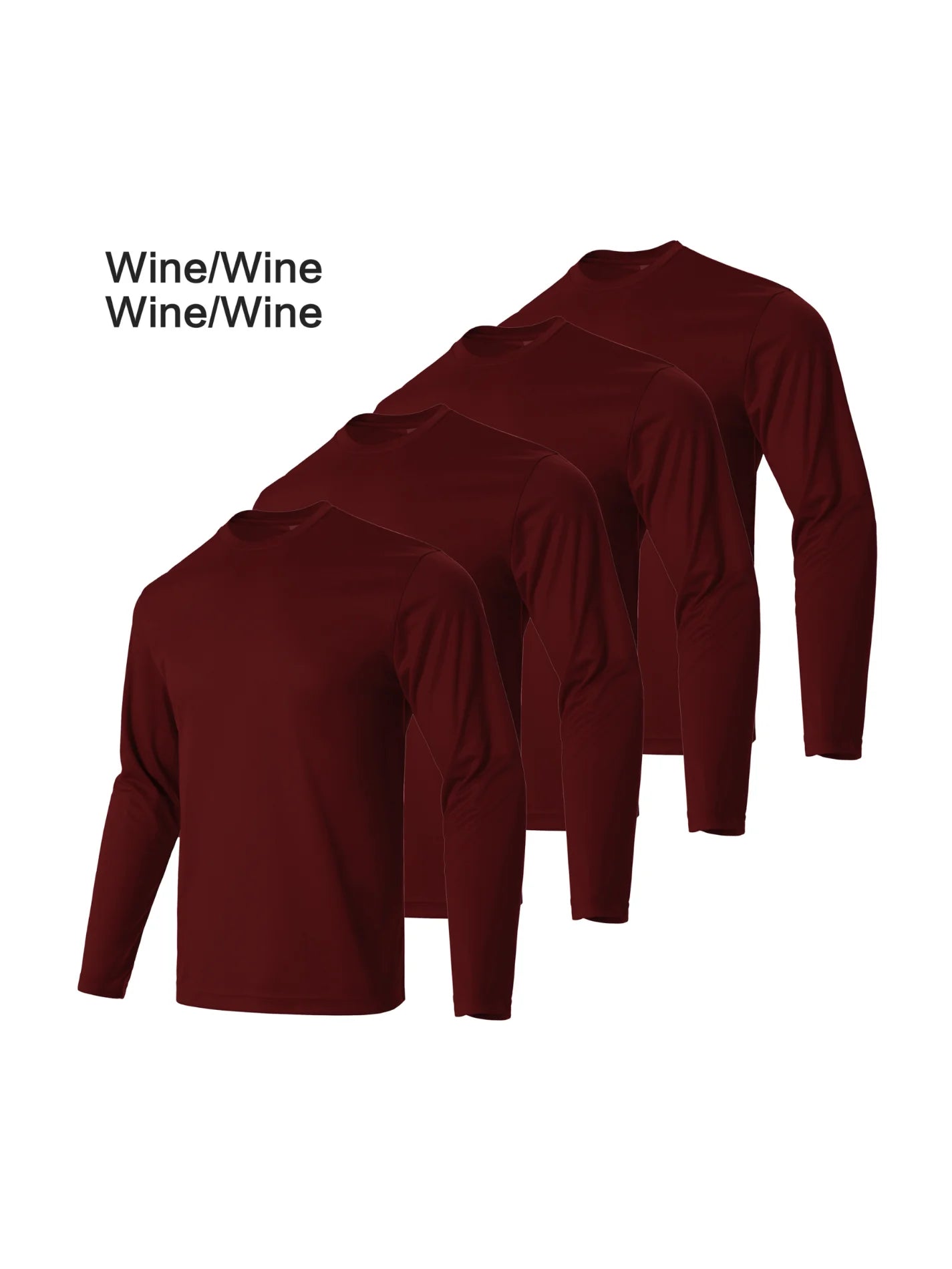 4-piece men's solid color round neck T-shirt - quick drying, breathable, moisture wicking, suitable for fitness and running