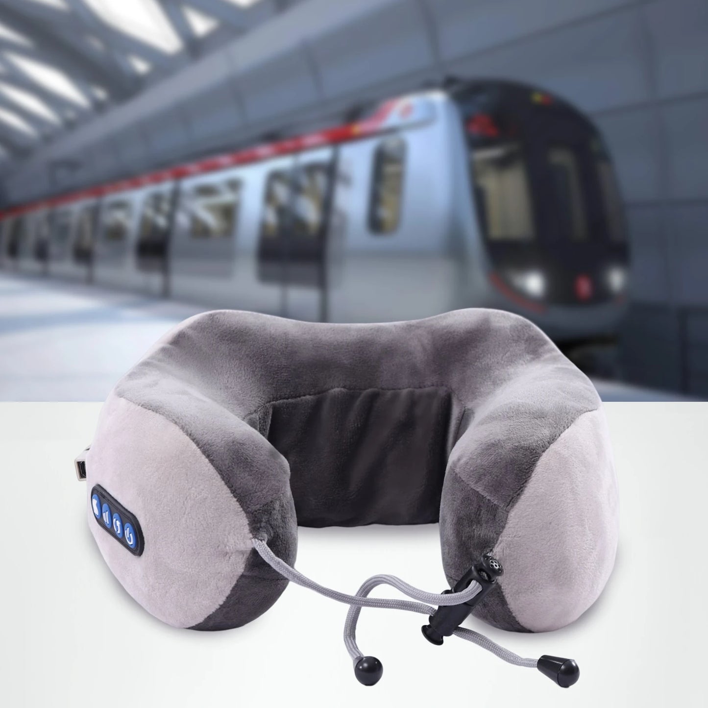 12 Heads 3 Gears Vibrating Neck Pillow Vibrating Neck Pillow Massage Therapy for Traveling 5V 7W USB Neck Massager Pillow