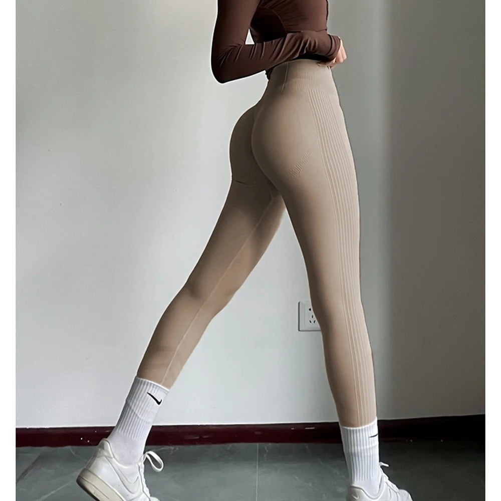 Womens Gym Seamless Yoga Pants Sports Clothes Stretchy High Waist Athletic Exercise Fitness Leggings Sports Activewear Leegings