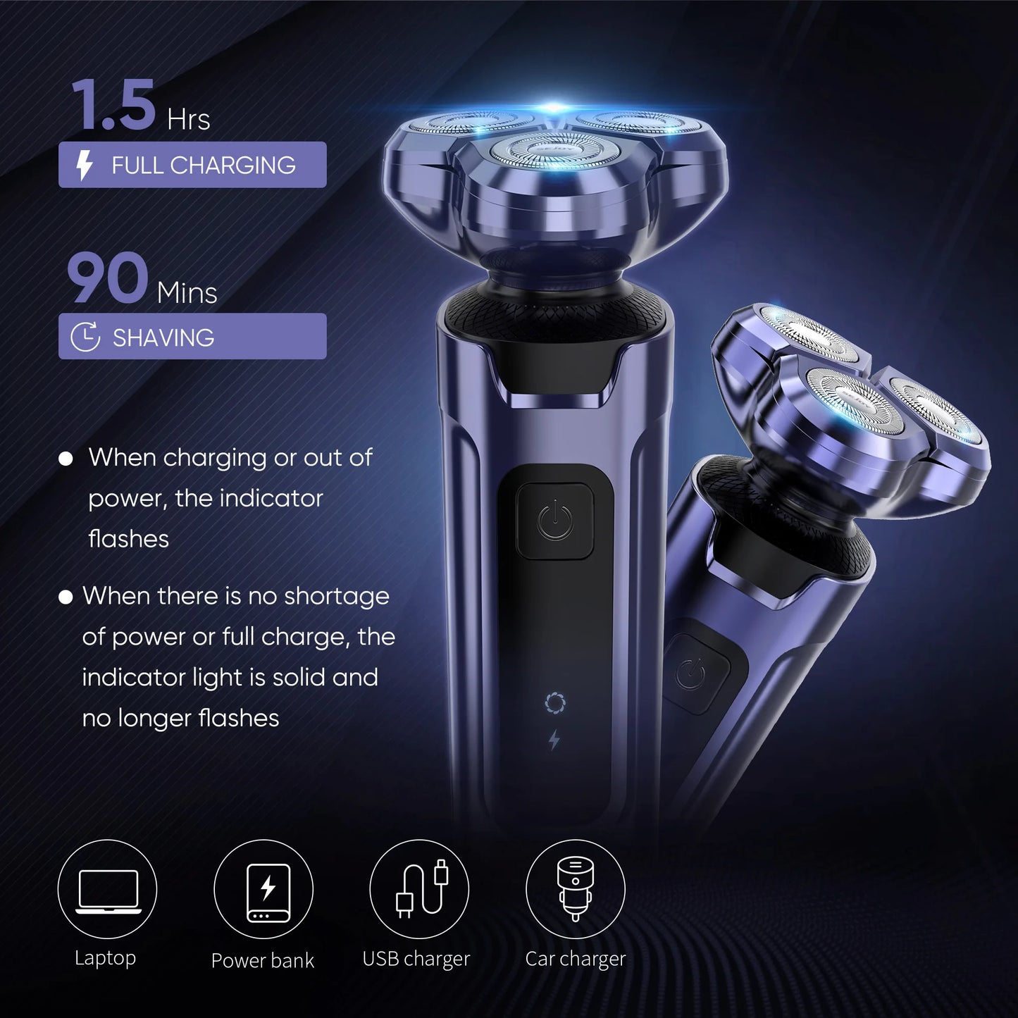 Men's Grooming Kit Electric Beard Trimmer Cordless Razor Hair Clippers Rechargeable Nose Trimmer