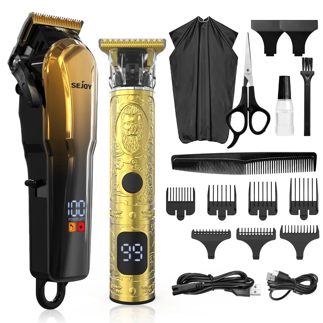 Rechargeable Hair Clippers Kit for Men,Professional Clippers and Trimmers Set,Cordless Hair Beard Trimmer, Barber Clippers,Gift