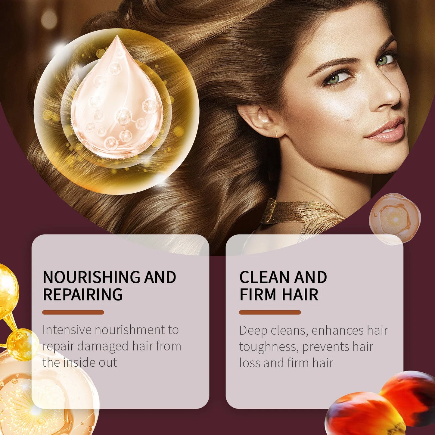 Batana Oil Shampoo Conditioner Set Oil Control Anti Dandruff Scalp Hair Treatment Split Ends Anti Frizz Hair Loss Hair Care Set