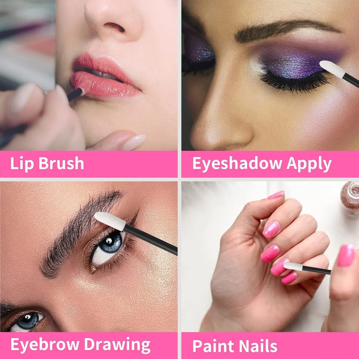 50/100/500pc Disposable Lip Lint Free Applicators  Lipstick Testers Wands Applicators for Makeup Lip Brushes  Makeup Beauty Tool