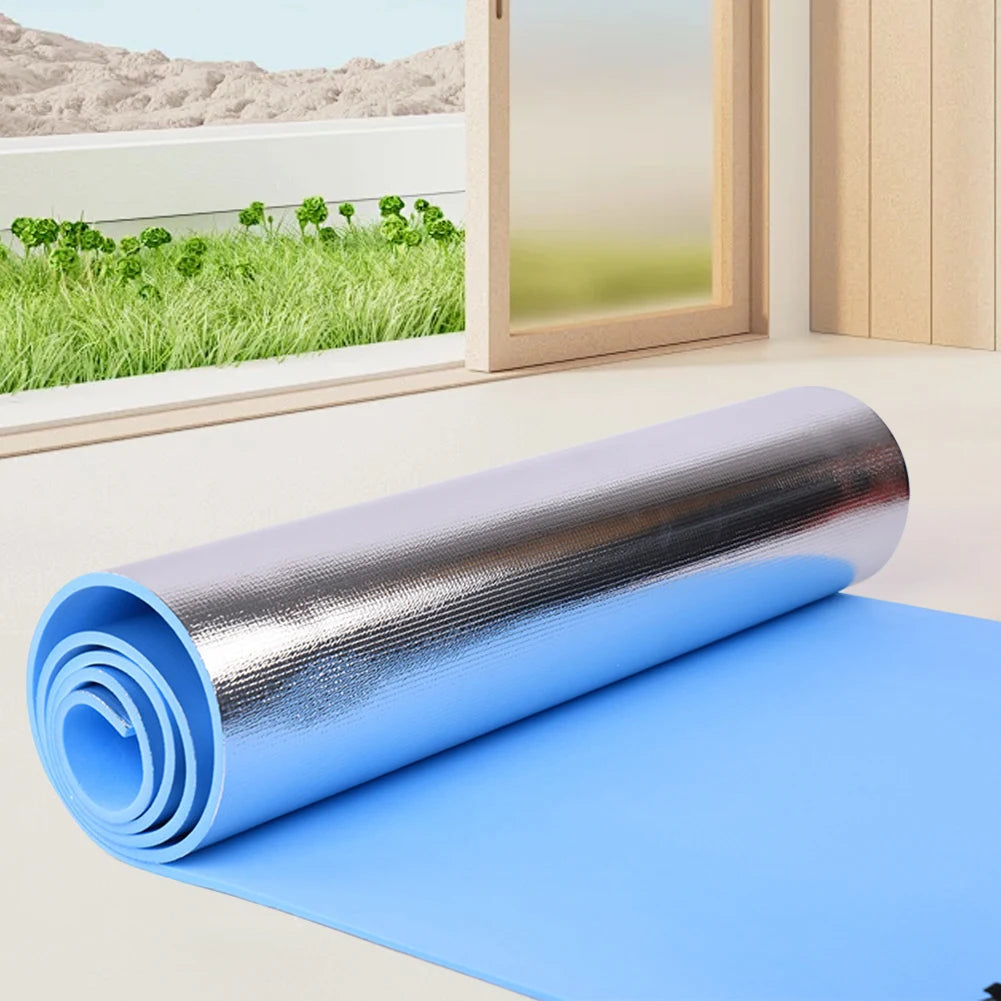 Waterproof Yoga Mat Aluminum Membrane Exercise Mat Thickened Camping Picnic Mat Portable Multifunction for Fitness Exercise