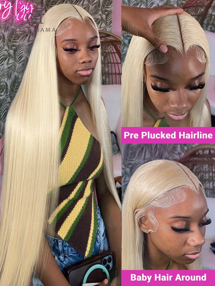 613 Blonde 13x4 13x6 360 Hd Lace Frontal Wig Brazilian Bone Straight Lace Front Wig 100% Color Human Hair Wigs On Sale Clearance